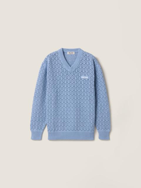 Miu Miu Cotton V-neck sweater