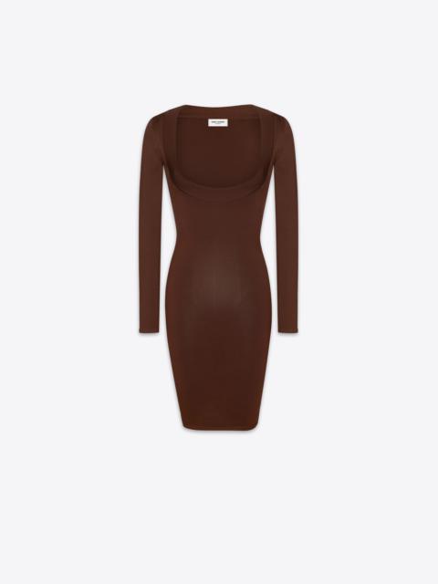 SAINT LAURENT décolleté dress in knit