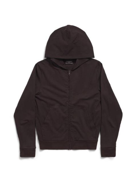 Zip-up Hoodie Slim Fit in Black