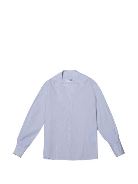 MM6 Maison Margiela pinstripe v-neck shirt