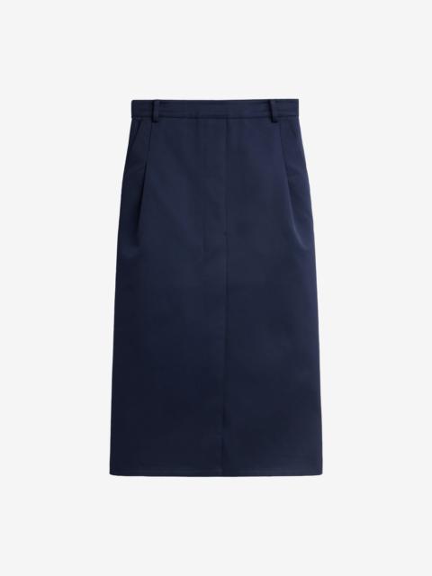 The Frankie Shop Elian Tailored Midi Skirt - Navy