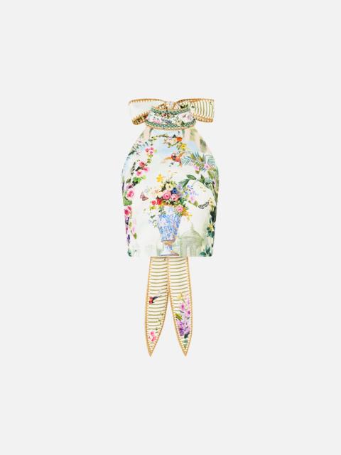 CAMILLA REVERSIBLE HALTER TIE BACK TOP ART FOR THE EMPRESS