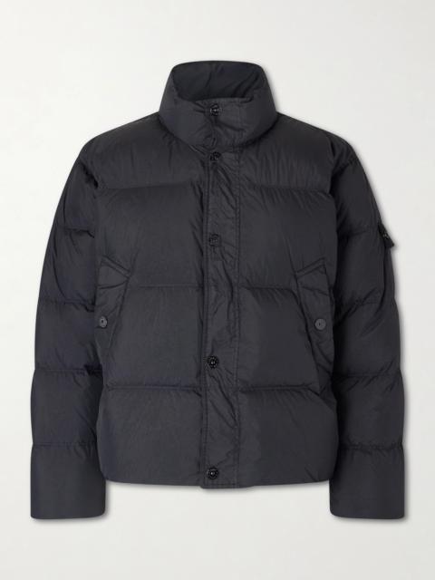 Stone Island Quilted Crinkled Recycled-Nylon Down Jacket