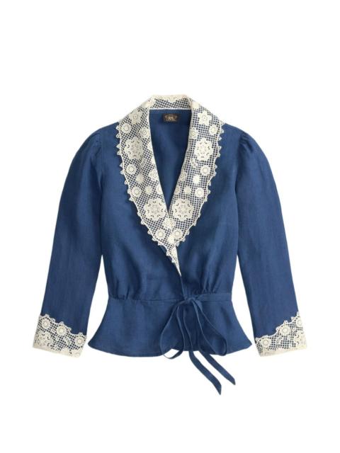 RRL by Ralph Lauren lace-trim wrap blouse