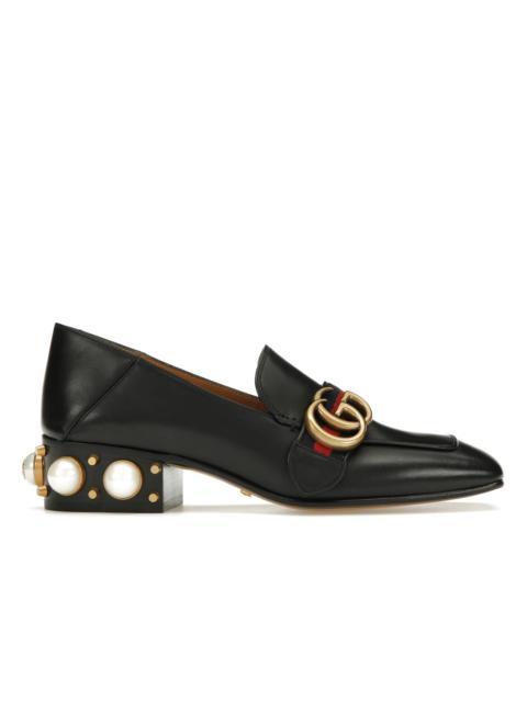 GUCCI Gucci Leather Mid-Heel Loafer Black (Women's)