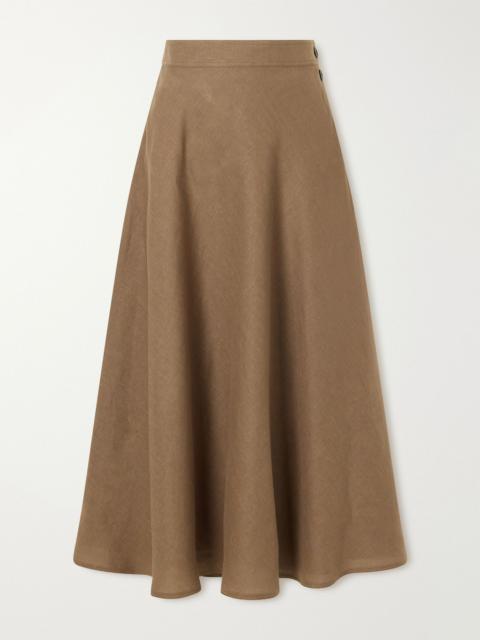 Ralph Lauren Kenzie linen maxi skirt Light brown