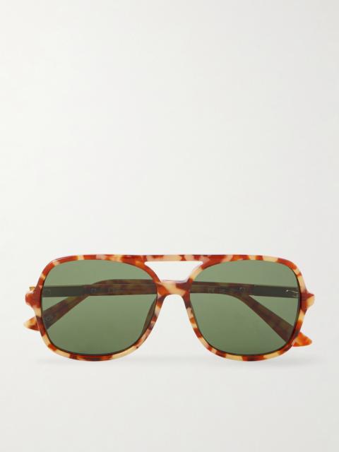 Chloé Judy Aviator-style Tortoiseshell Acetate And Gold-tone Sunglasses