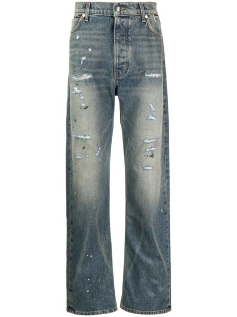 Rhude 90's distressed-effect jeans