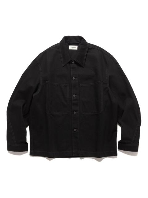 Twisted Sleeve Boxy Overshirt Black