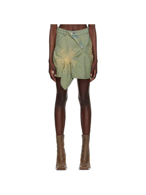 MASHA POPOVA Yellow & Blue Drift Miniskirt