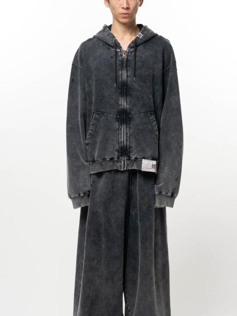 Maison MIHARAYASUHIRO Bleached Zip-up Hoodie