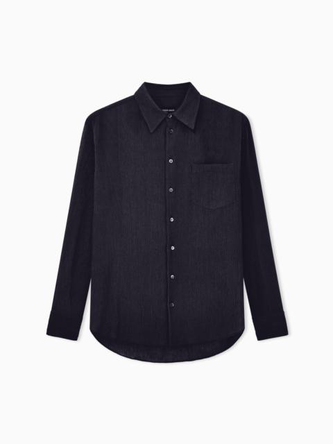 GIORGIO ARMANI SHIRT REGULAR FIT IN COTTON AND SILK BLEND CREPONNE
