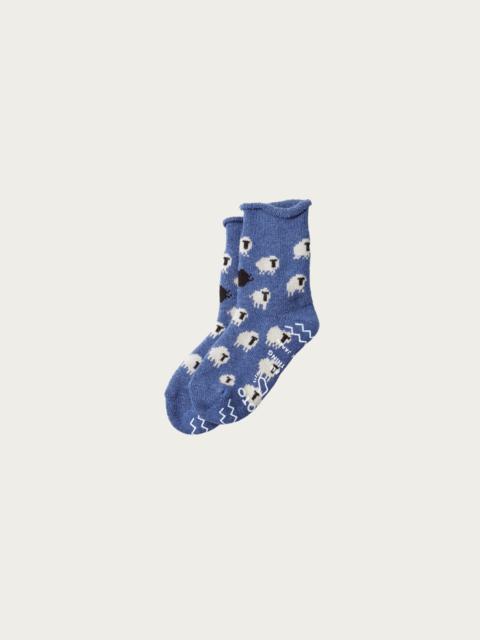 ROTOTO® Pile Room Socks "Sheep" - Blue