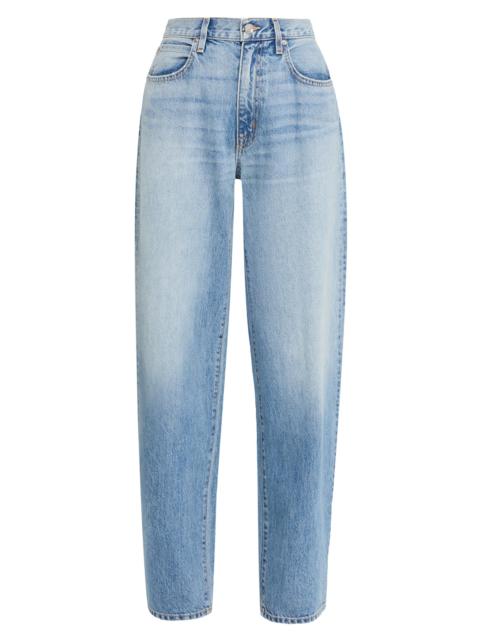 SLVRLAKE Women's Ella Relaxed Mid-Rise Barrel-Leg Jeans - Day Break