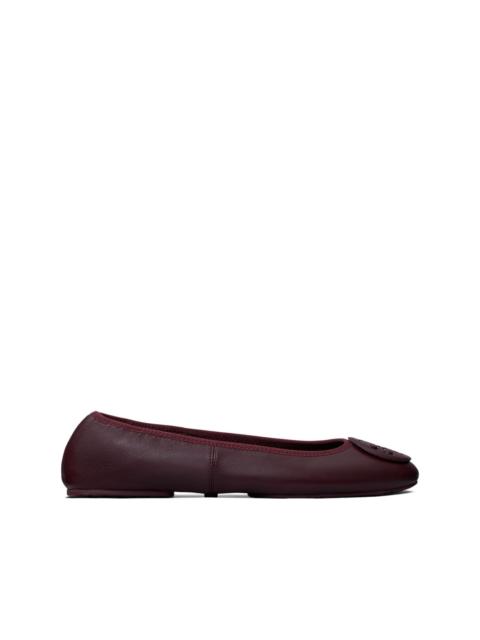 TORY BURCH Reva Travel logo-embellished ballet flats