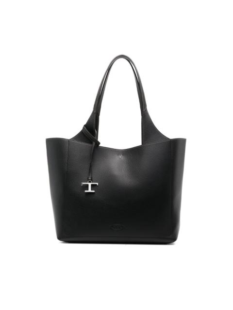 Tod's logo-charm leather tote bag