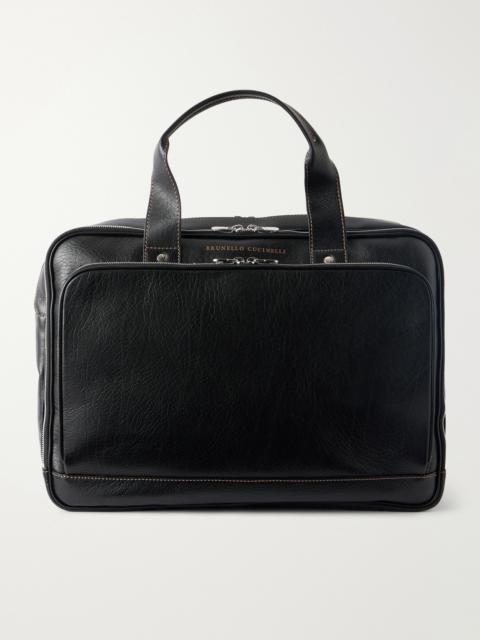 Brunello Cucinelli Textured-Leather Briefcase