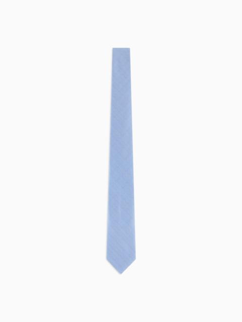 Pure silk chevron jacquard tie