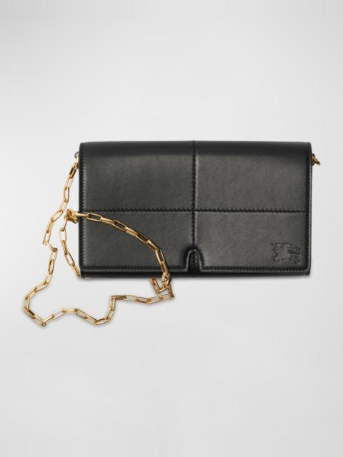 Snip Flap Leather Wallet on Chain