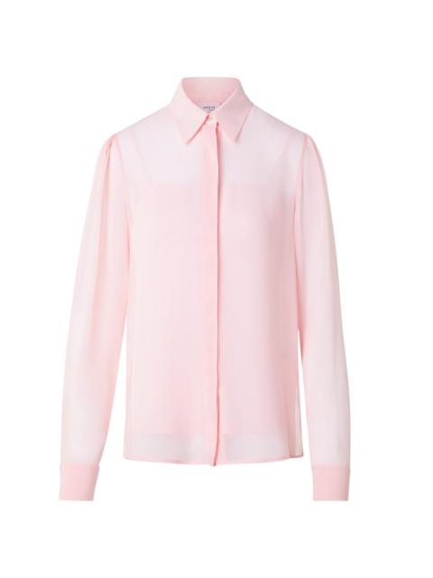 AKRIS Women's Boho Georgette Blouse - Pale Pink