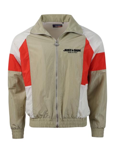 Just Don Color Block Tracksuit Jacket Cream White And Red