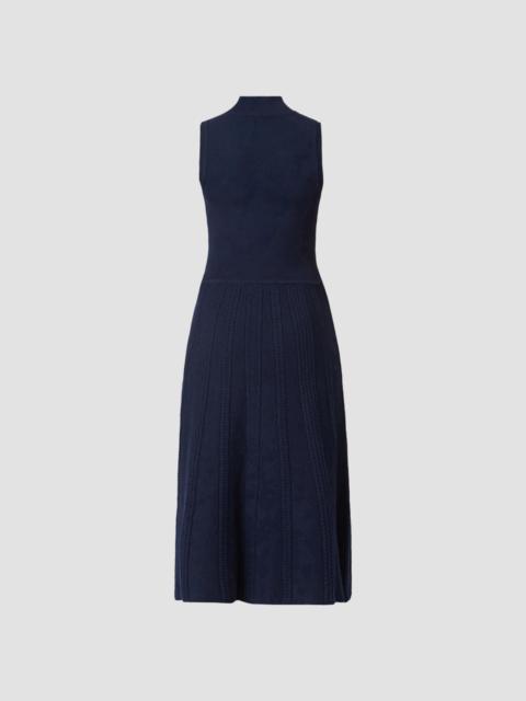 Shoshanna Women's Carmen Cotton-Wool Midi Dress - Navy
