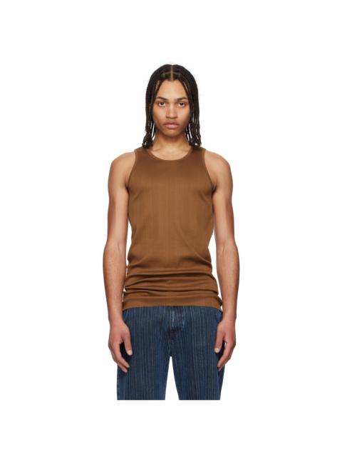RAINMAKER KYOTO Tan Random Rib Tank Top