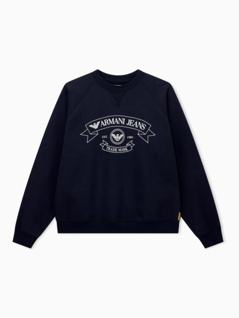EMPORIO ARMANI ARMANI JEANS PRINT JERSEY SWEATSHIRT