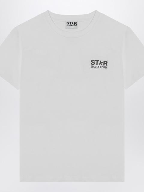 White cotton T-shirt with logo