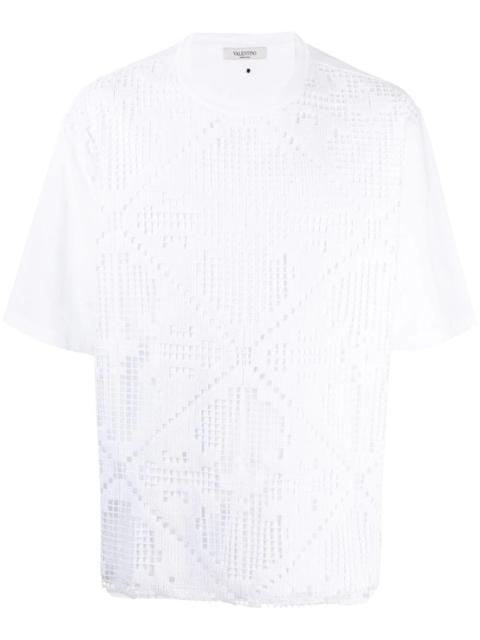 Valentino crochet-front T-shirt