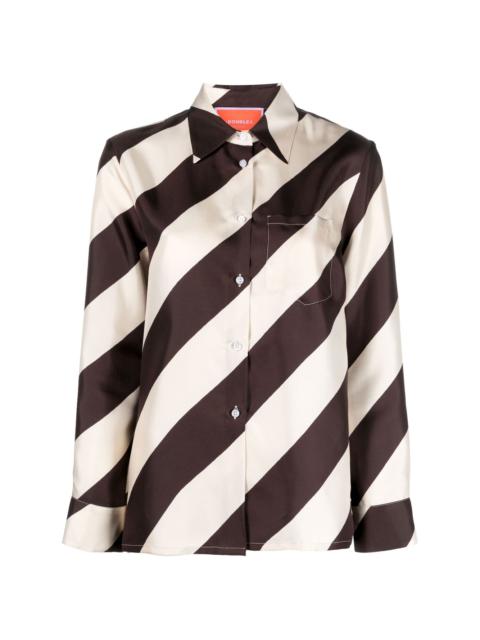 Boy striped silk shirt