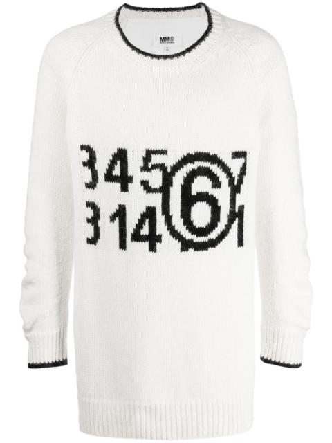 MM6 Maison Margiela intarsia-knit numbers jumper