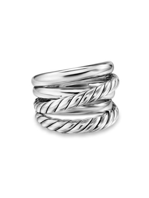 DAVID YURMAN Women's Crossover Five Row Ring in Sterling Silver, 17.5MM - Silver
