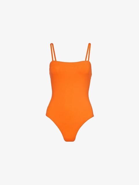 Aquarelle square-neck swimsuit