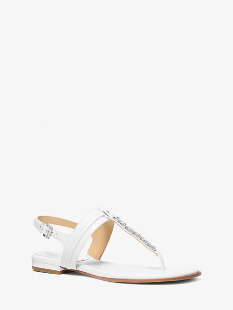 MICHAEL KORS Marcia Embellished Leather Sandal