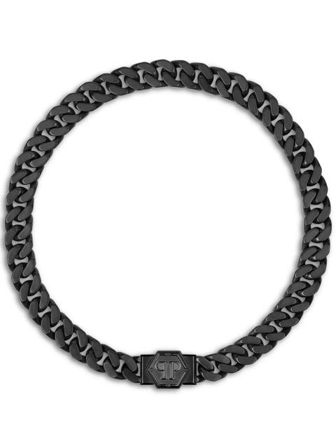 PHILIPP PLEIN Hexagon Black Box Chain Necklace, 21.6"