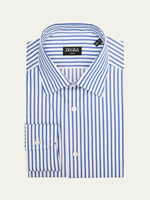 Men's Trecapi Cotton Bold Stripe Dress Shirt