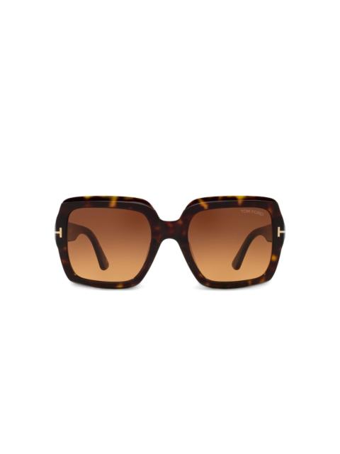 TOM FORD Kaya tortoiseshell oversized sunglasses