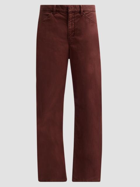 NILI LOTAN Women's Tribeca Cotton Mid-Rise Barrel Pants - Cabernet