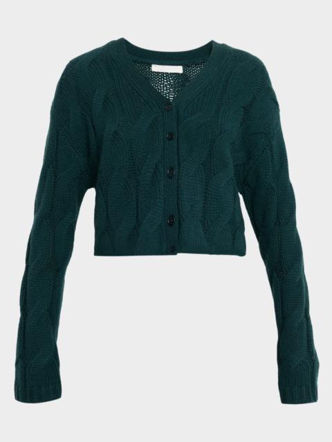 SABLYN Jolie Cropped Cashmere Cable Cardigan