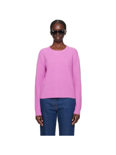 GUEST IN RESIDENCE Pink Light Rib Sweater