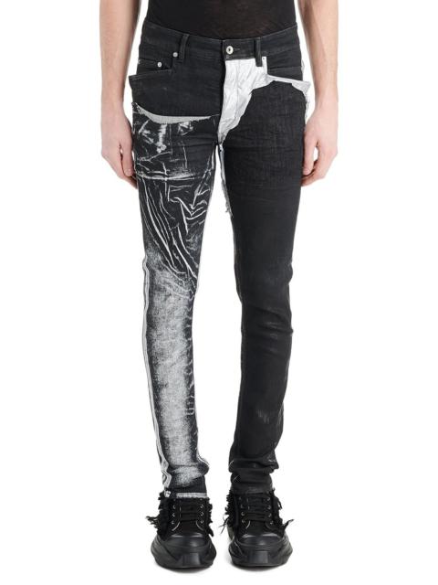 Rick Owens DRKSHDW Black Denim Collage Tyrone Jeans