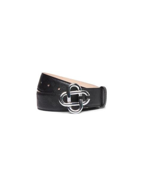 CASABLANCA Women's Monogram Black Silver Belt