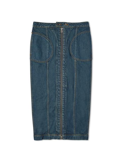 Eckhaus Latta Denim Zip Skirt