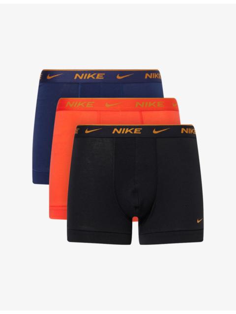 Nike Everyday Branded Pack Of Three Stretch-Cotton Trunks Shorty