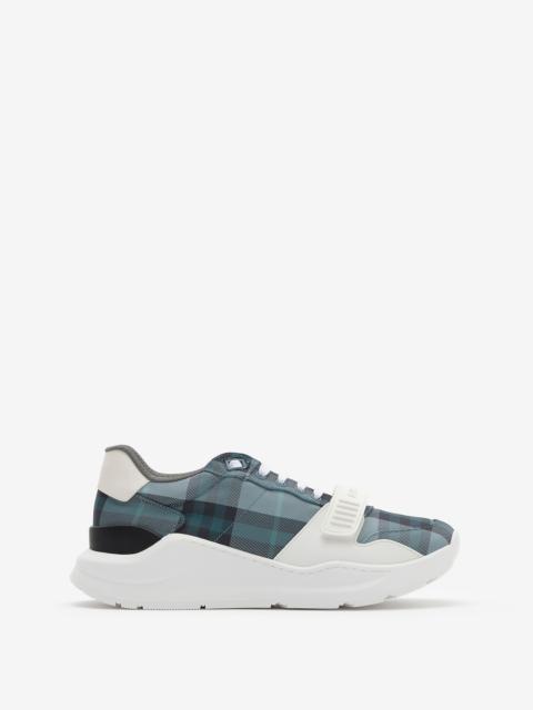 Burberry Check and Leather Sneakers