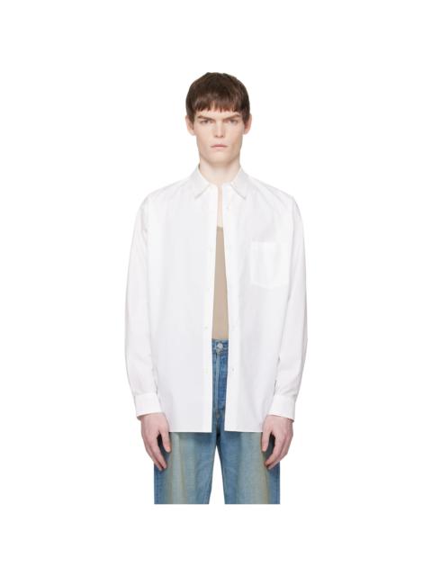 ssstein White Suvin Cotton Oversized Regular Collar Shirt