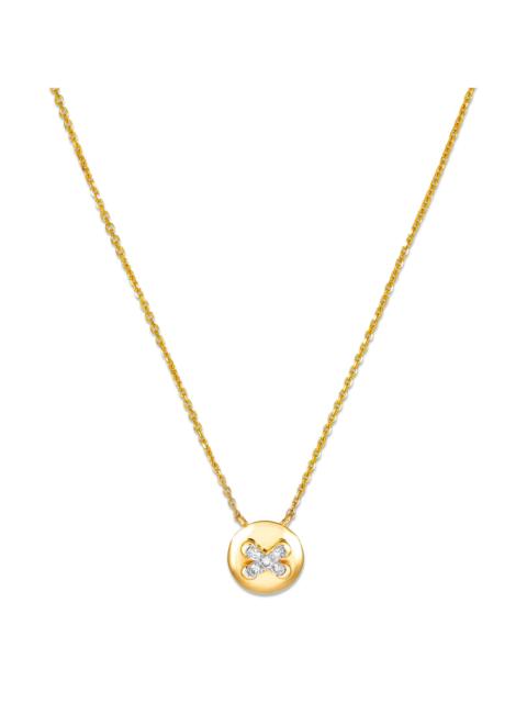 STONE AND STRAND Diamond Button Necklace