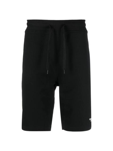 embroidered-logo knee-length shorts