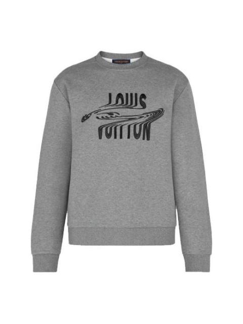 Louis Vuitton LOUIS VUITTON LV Embroidered Incongruous Logo Casual For Men Grey 1A8GVQ